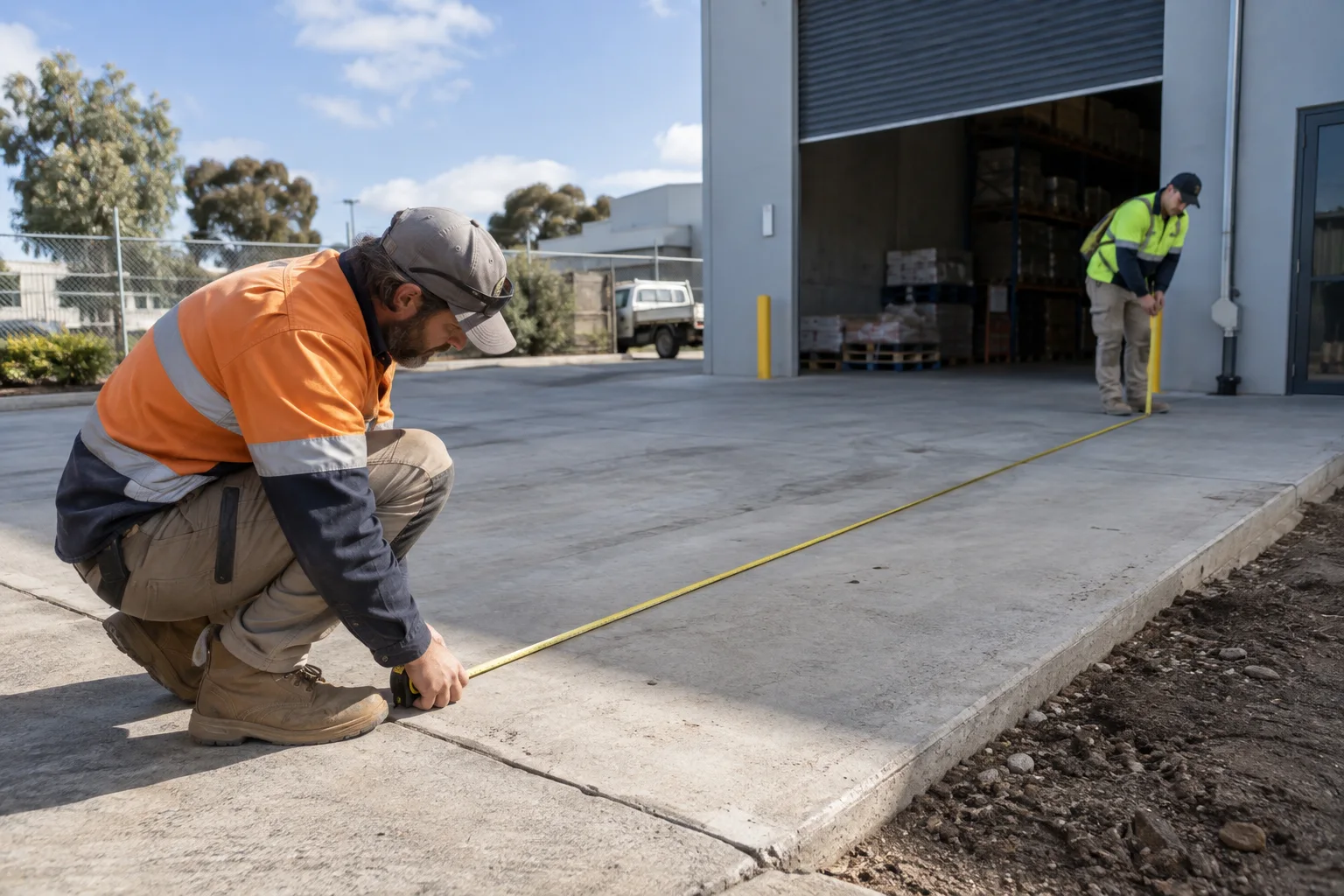 Tradespeople working on commercial in a Geelong-style residential setting