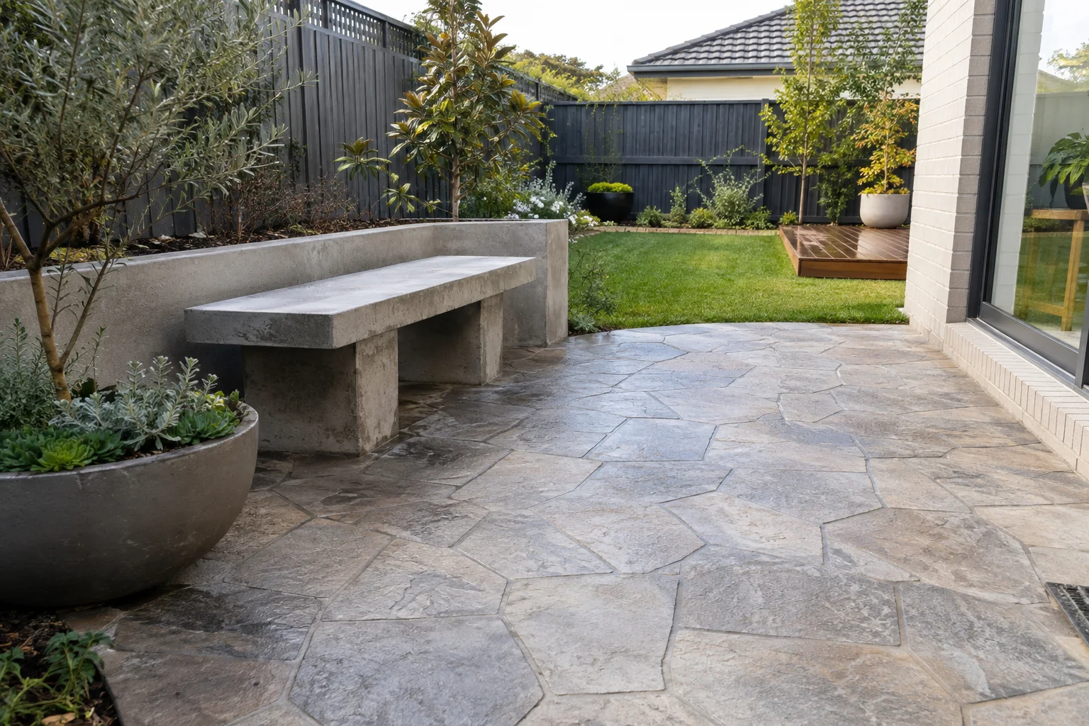 Finished decorative in a Geelong-style residential setting